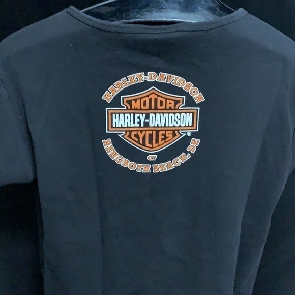 HARLEY Davidson shirt with orange bling - Picture 4 of 6